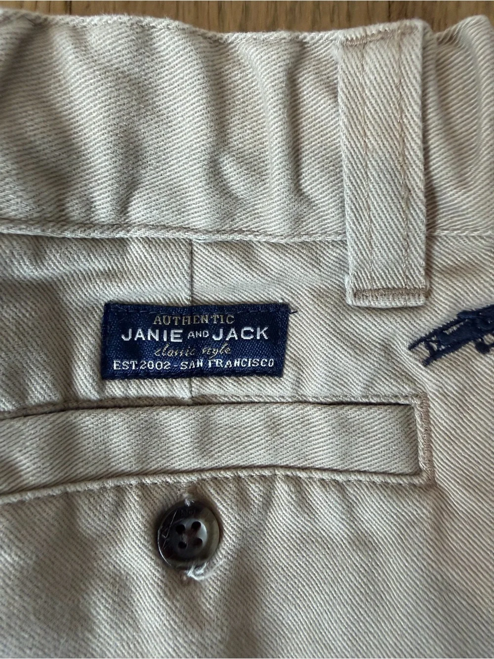 Janie and Jack Boys Khaki Airplane Embroidered Chino Pants Size 4